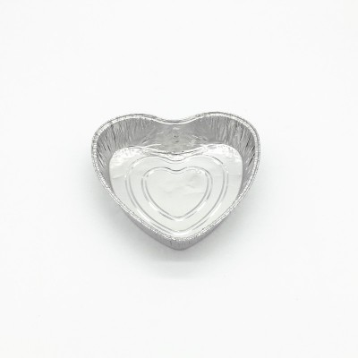 Disposable special heart shape aluminum foil cake pans food use aluminum foil dessert tray