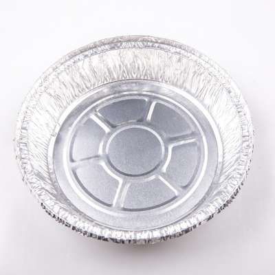 8 inch 1000ml FDA approved Eco-Friendly 8011 food grade disposable round aluminum foil tray