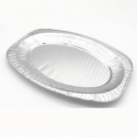 Food grade High quality big size oval foil trays 2800ML disposable 3003 aluminum foil baking dish