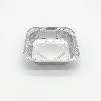 Guangzhou 8011 disposable square aluminum foil food pan with cardboard lid