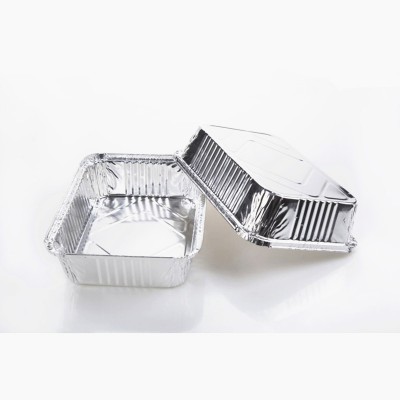 Fast food packing box 1890ml take away aluminum foil food container OEM logo disposable baking trays