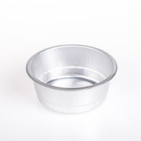 Eco-Friendly silver disposable aluminum foil cup 450ml food grade aluminum pot