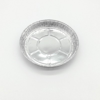 Hot selling food baking use pie pans round 400ml disposable aluminum foil pie tray