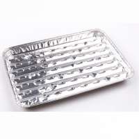 1000ML Fast food SGS Approved Rectangle Disposable Aluminum Foil BBQ Grill disposable aluminum foil plates