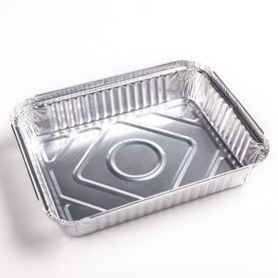 Factory wholesale food grade 9 inch disposable 1070ml aluminum foil food container